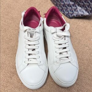 Givenchy White and Pink Sneakers